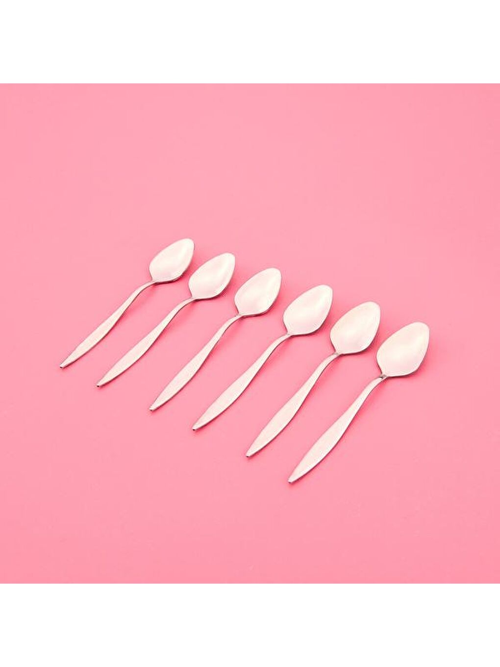 Gri Monaco 6'lı Tatlı Kaşığı - Inox-1