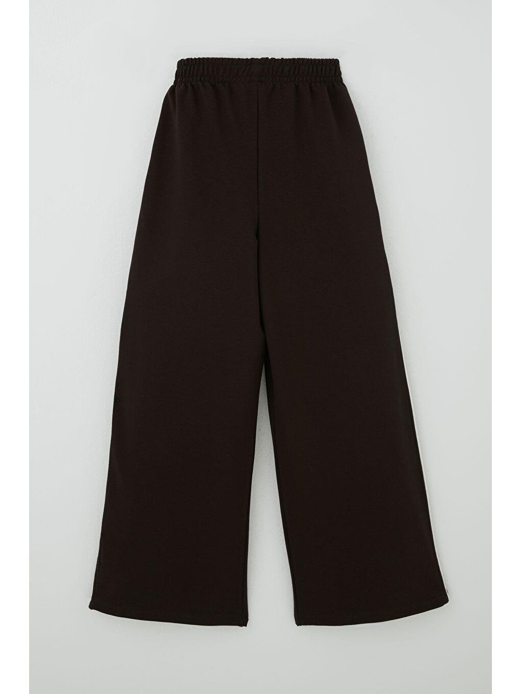 Kahverengi Kız Çocuk Eşofman Altı Yanları Çift Biyeli Cepli Paçası Yırtmaçlı Koyu Kahve (9-14 Yaş)-1