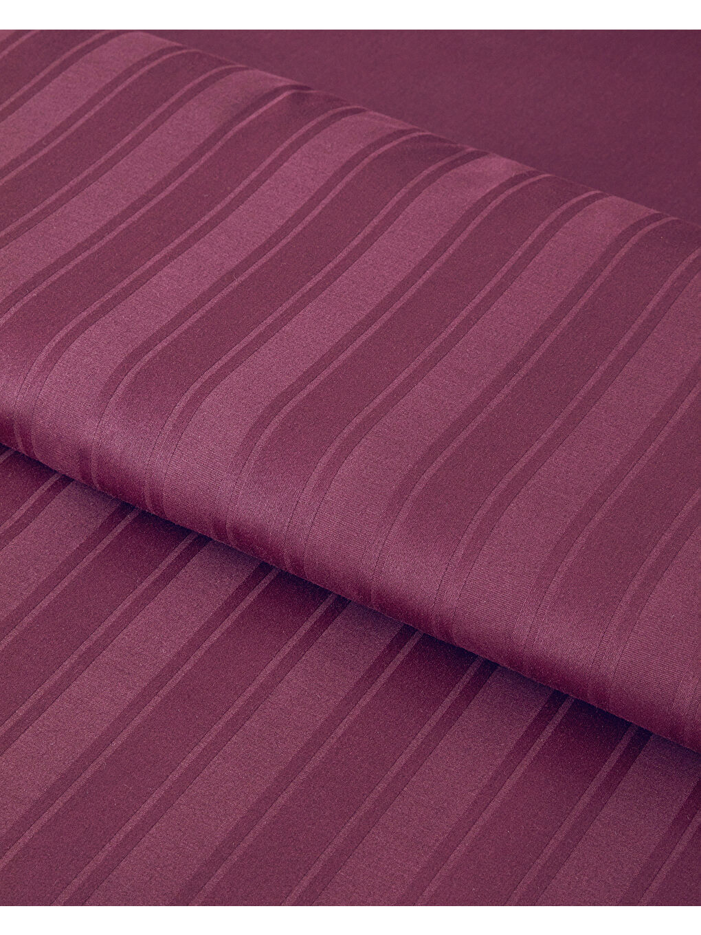 Lior Çizgili Pamuk Saten King Size Nevresim Takımı Koyu Mürdüm-2