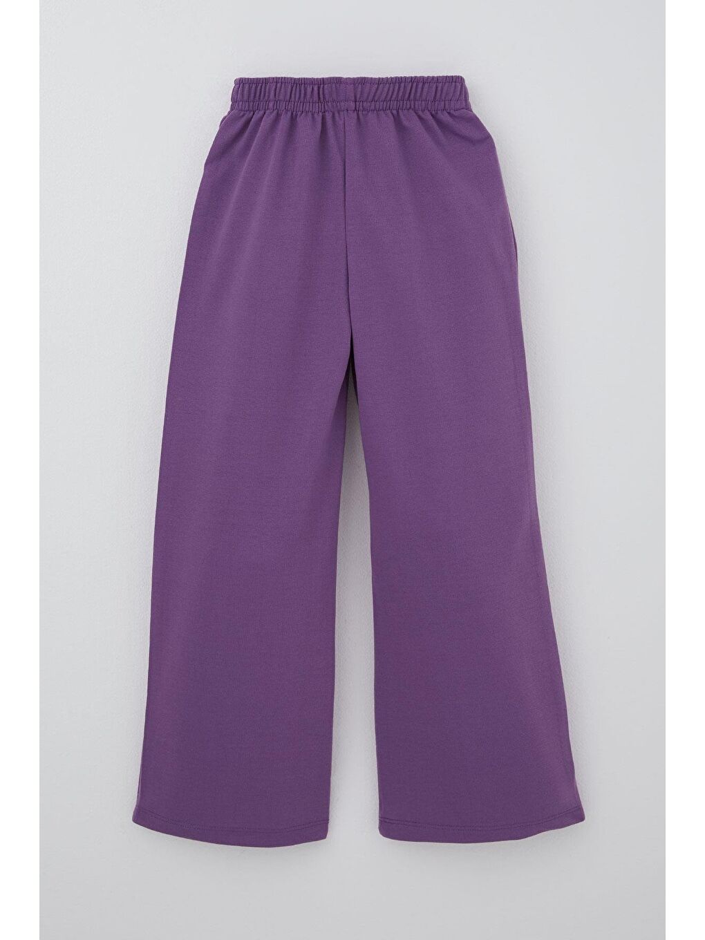 Kız Çocuk Eşofman Altı Bağcık Aksesuarlı Beli Lastikli Mor (5-6 Yaş)-3