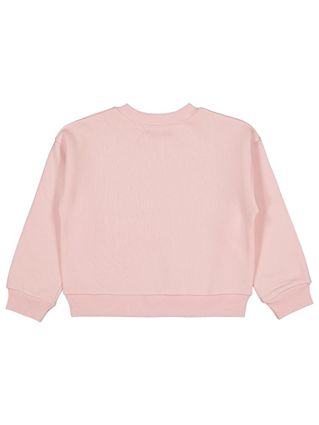 Girls Düz 6-9 Yaş Sweatshirt - Pembe9-10 Yaş-1