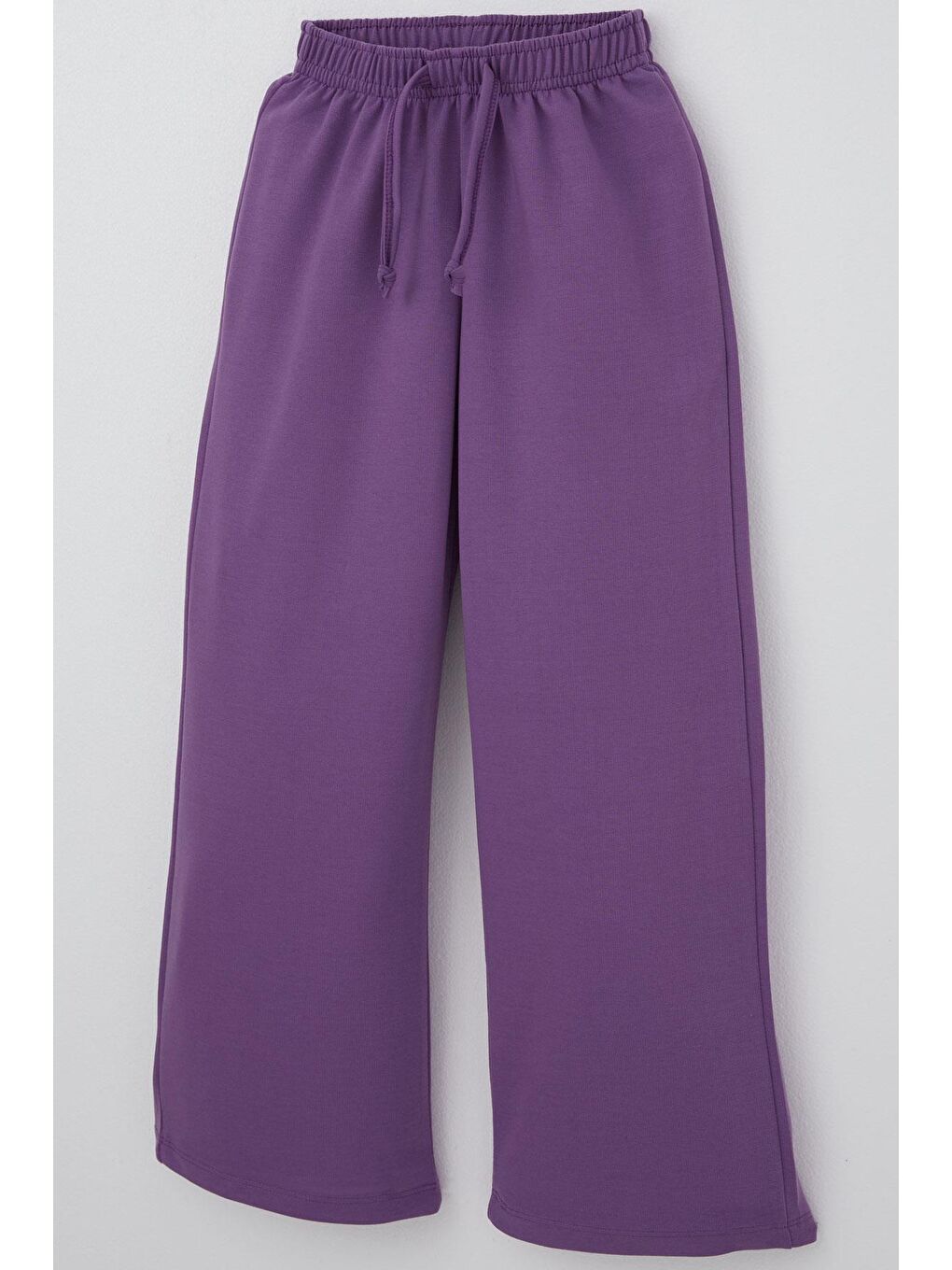 Kız Çocuk Eşofman Altı Bağcık Aksesuarlı Beli Lastikli Mor (5-6 Yaş)-4