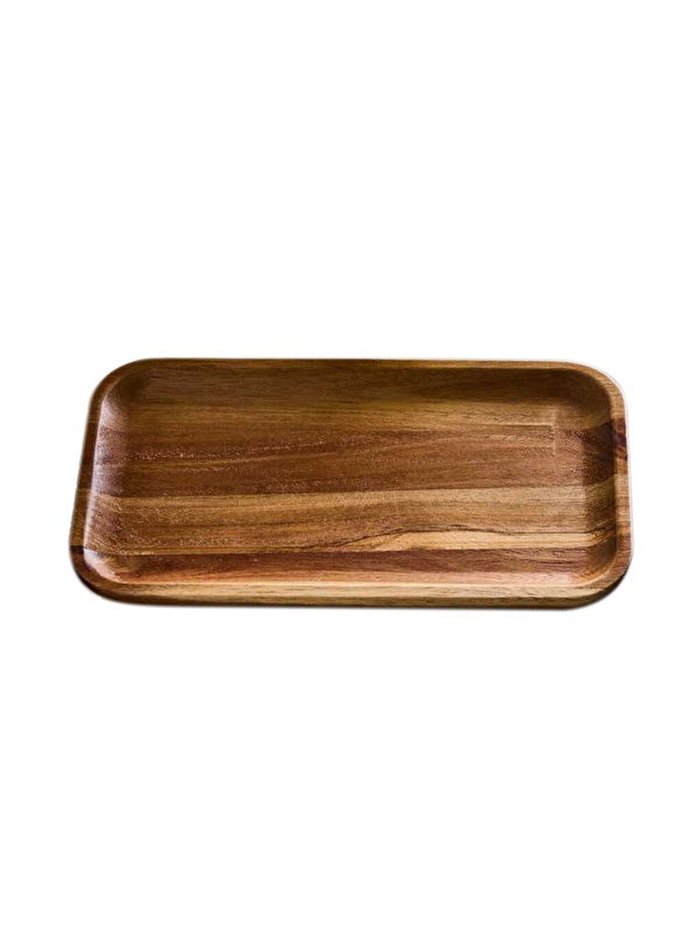 Morry Akasya Dikdörtgen Sunum Tabağı - Kahverengi - 25x14 cm-2