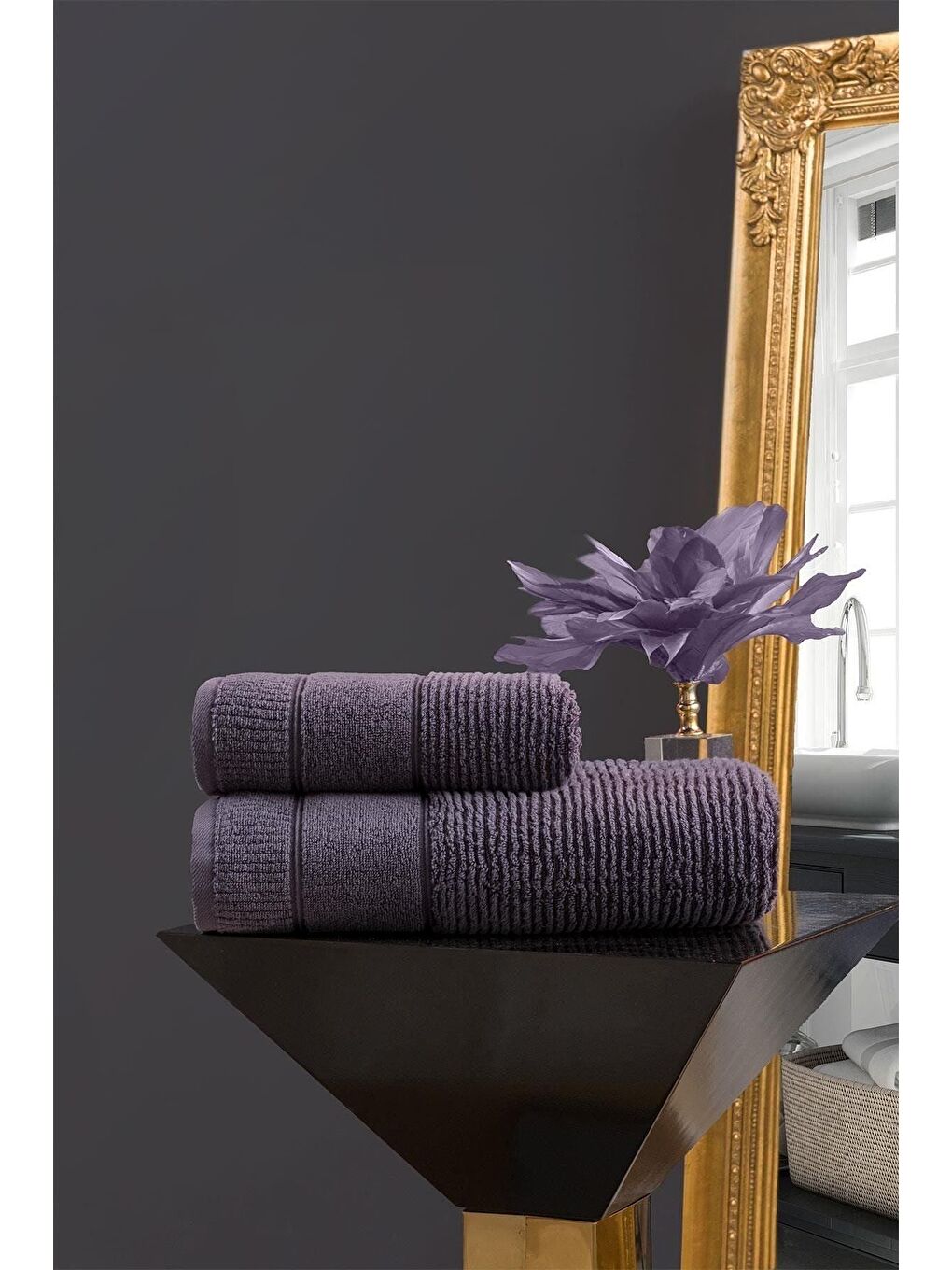 Antrasit Venedik Micro Pamuk Banyo Havlusu 80X150cm