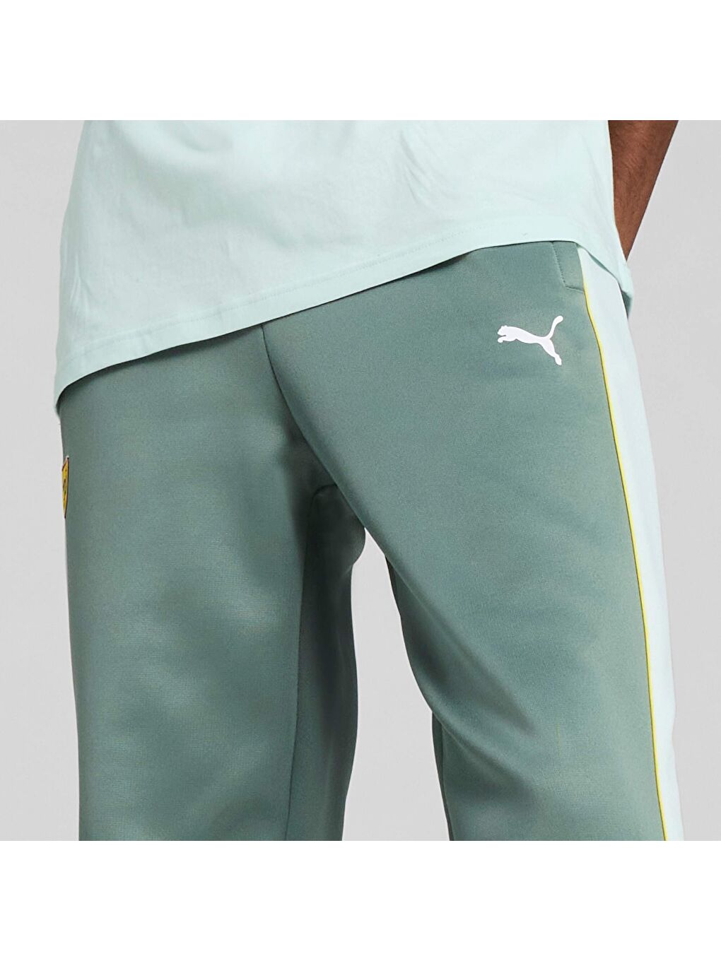 Yeşil SCUDERIA FERRARI Race MT7 Erkek Eşofman Altı-5