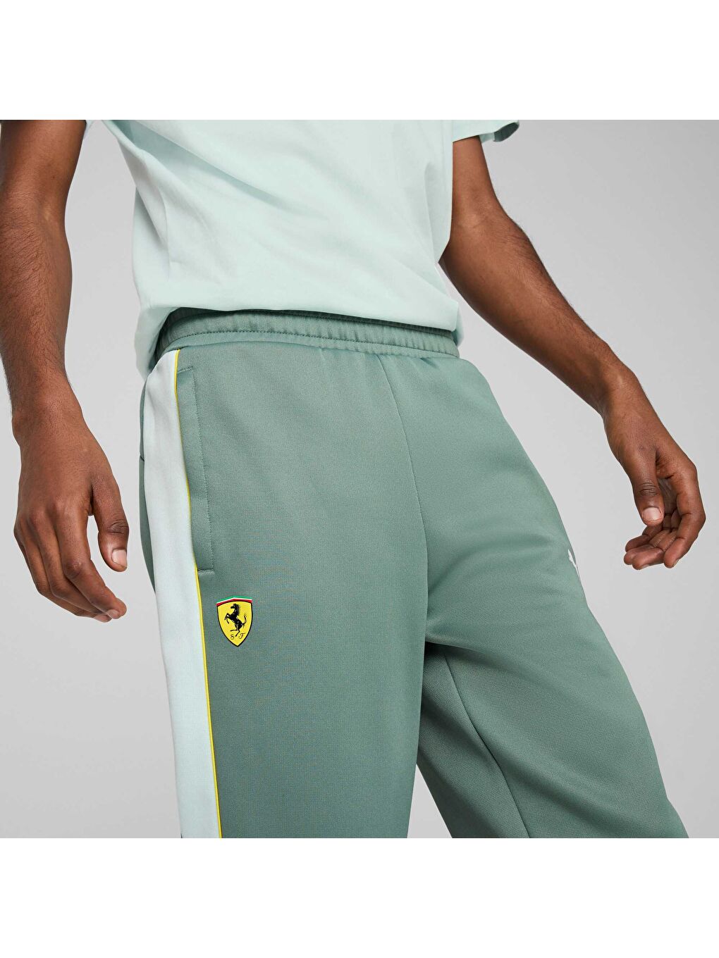 Yeşil SCUDERIA FERRARI Race MT7 Erkek Eşofman Altı-6