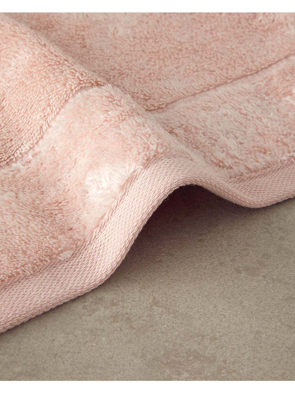 Leafy Bambu Yüz Havlusu 50x90 cm Pembe-1