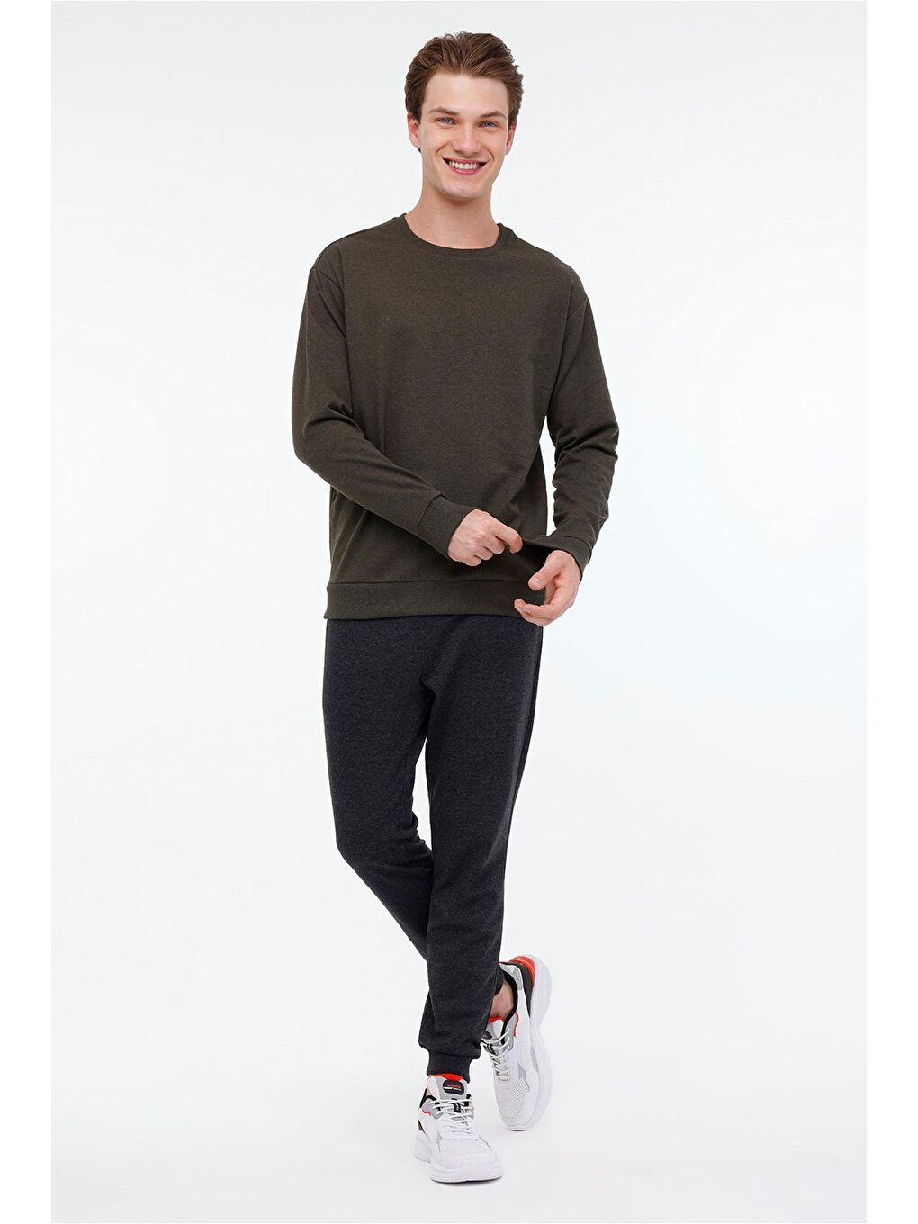 Kinetix Haki MR RJN90 C SW 4PR Haki Erkek Sweatshirt - 2