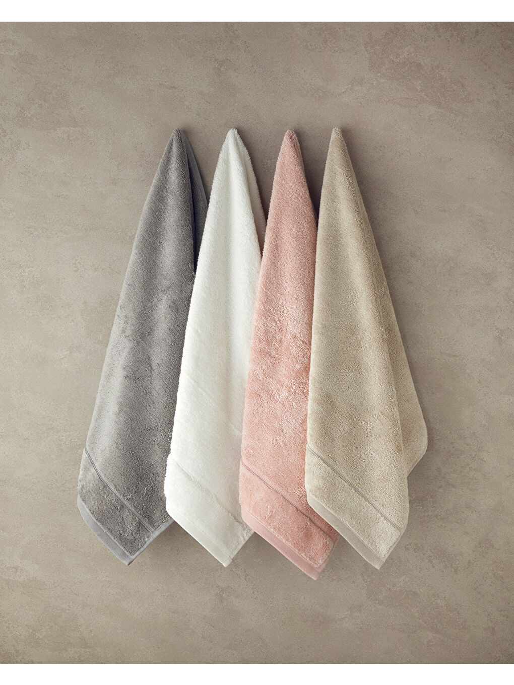 Leafy Bambu Yüz Havlusu 50x90 cm Pembe-3