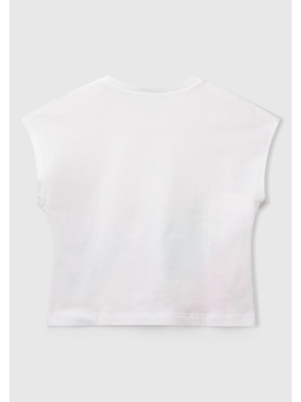 Kız Çocuk Beyaz Mix Kroşe Detaylı Kimono Kollu T-Shirt-1