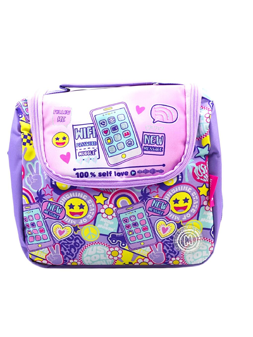 3 Bölmeli Call Me Okul Çantası + Beslenme Çantası + Kalemlik Lila 2 Li Set-3