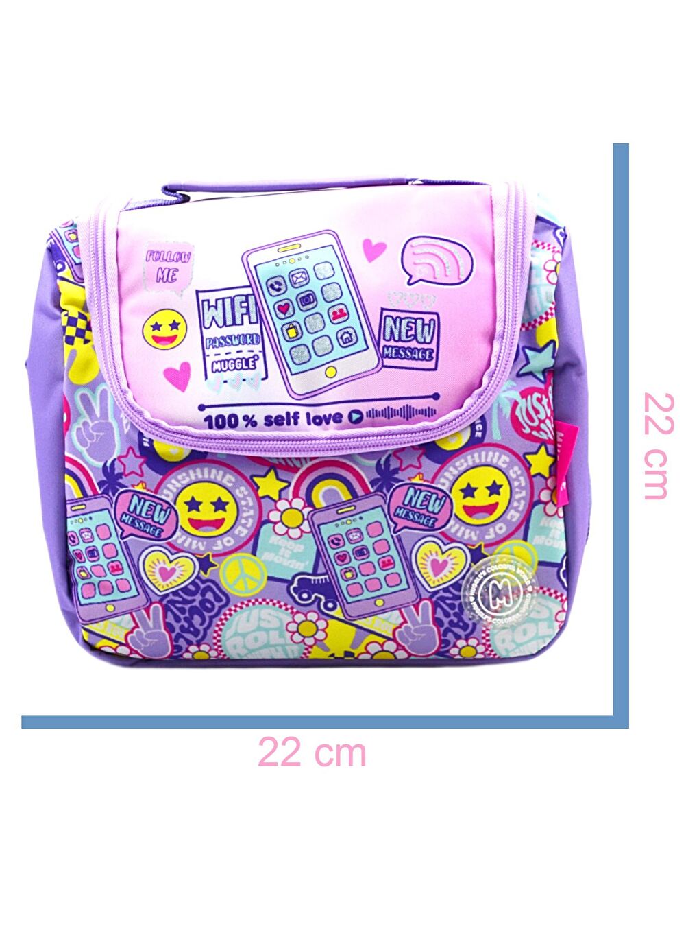 3 Bölmeli Call Me Okul Çantası + Beslenme Çantası + Kalemlik Lila 2 Li Set-4