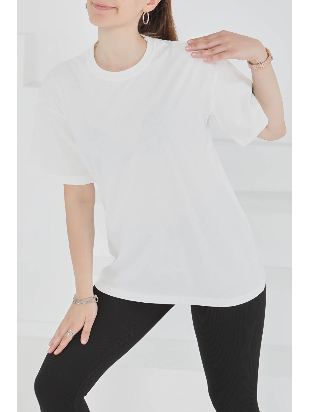 Kısa Kollu T-Şhirt Beyaz - 27346-1