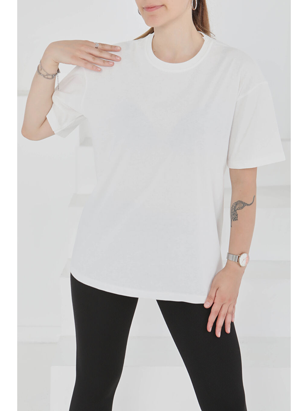 Kısa Kollu T-Şhirt Beyaz - 27346-2