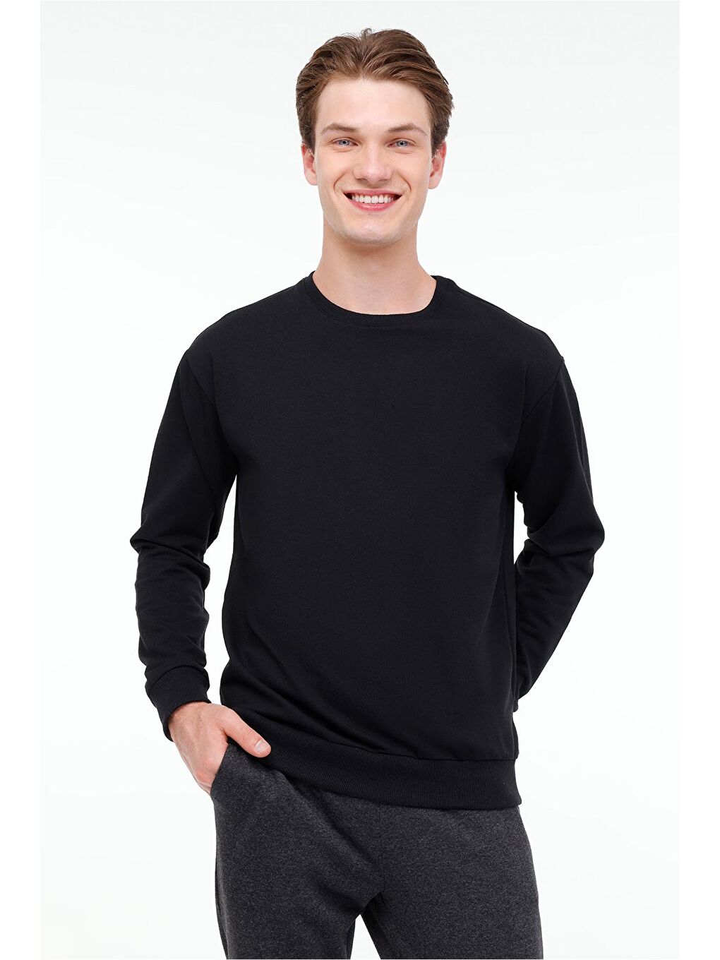 Kinetix MR RJN90 C SW 4PR Siyah Erkek Sweatshirt