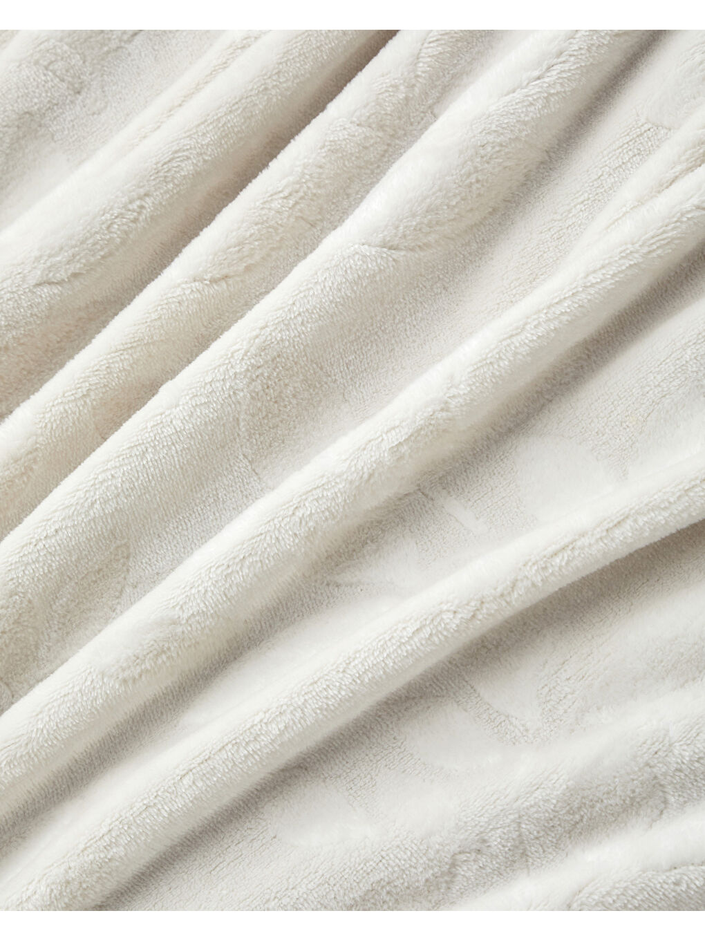 Ekru Ramona Jakarlı Supersoft Tv Battaniye 120x160 cm Krem-2