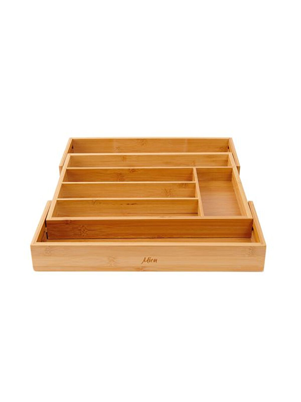 Kahverengi Bambu Çekmece İçi Ayarlanabilir Kaşıklık-2