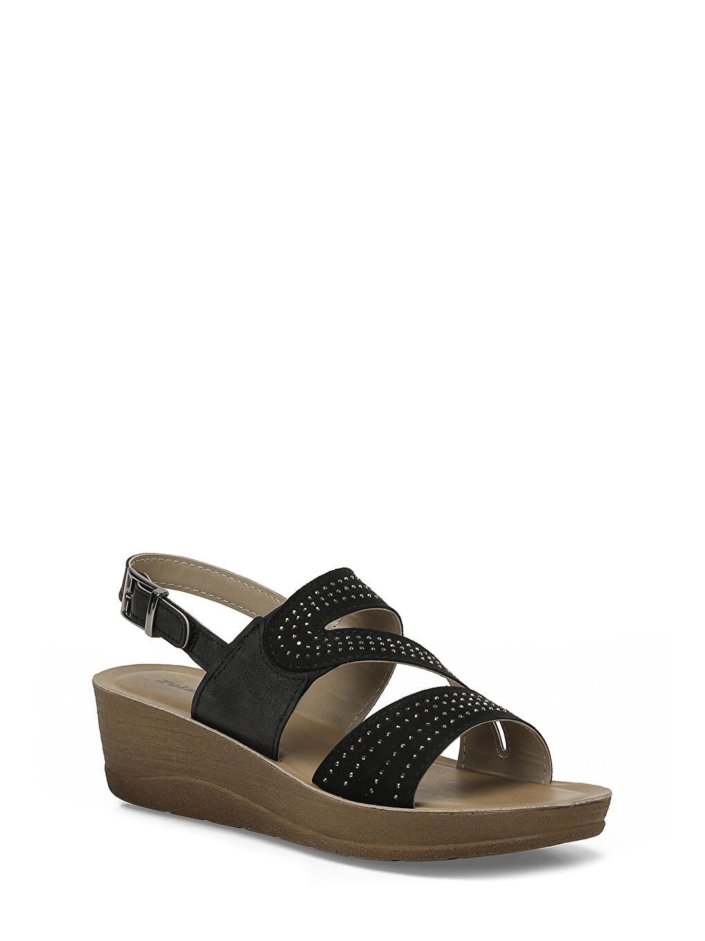 409037.Z Siyah Kadın Comfort Sandalet-1