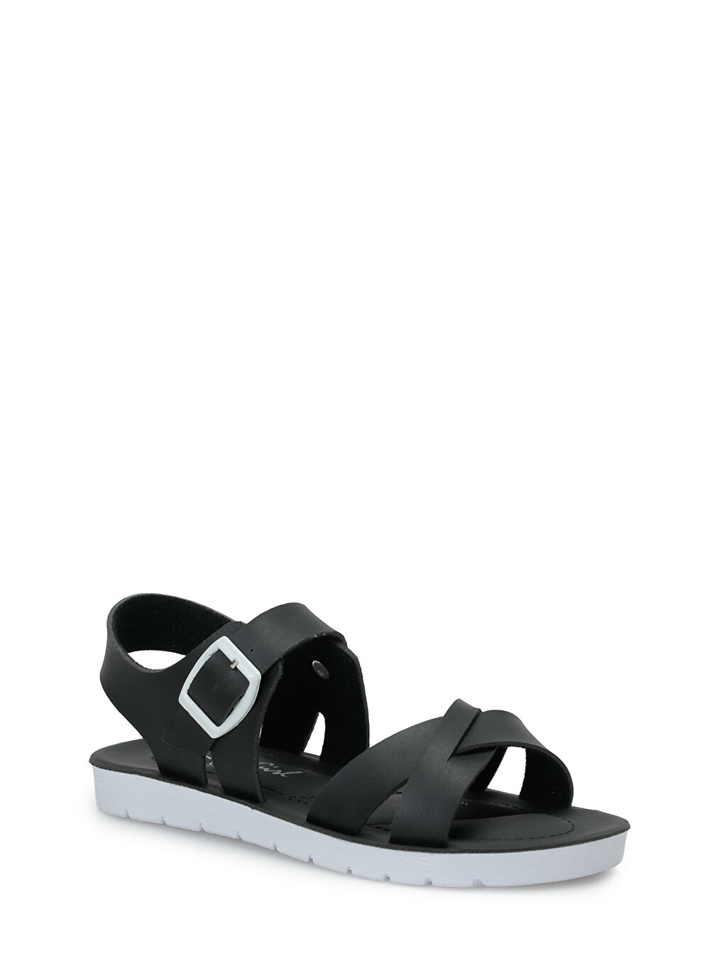 KLAS.F Siyah Kız Çocuk Sandalet-1