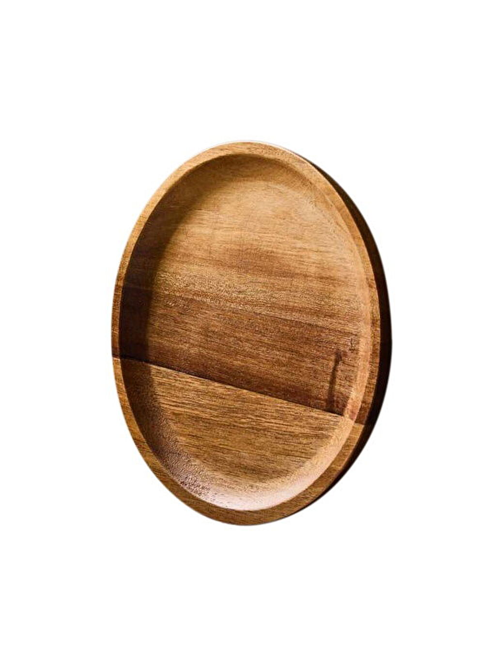 Morry Akasya Yuvarlak Sunum Tabağı - Kahverengi - 15 cm-2