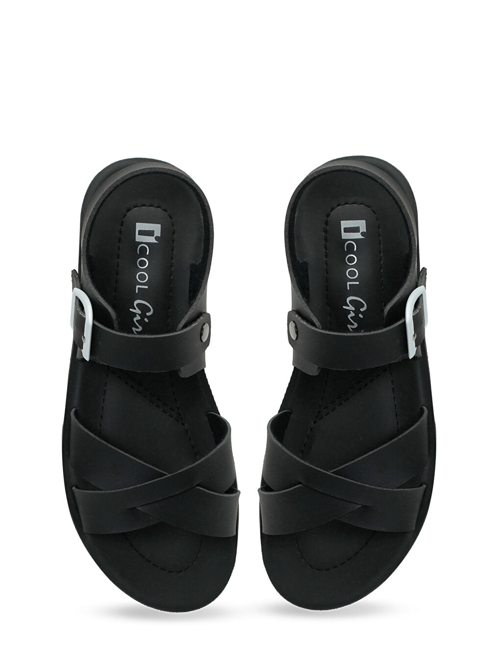 KLAS.F Siyah Kız Çocuk Sandalet-3