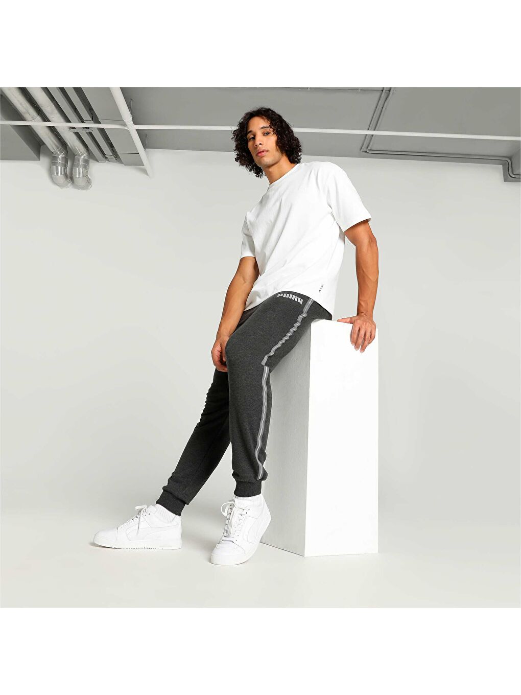 Gri METALLIC NIGHTS Erkek Eşofman Altı-1