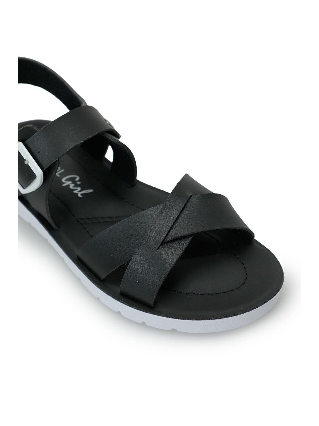KLAS.F Siyah Kız Çocuk Sandalet-6