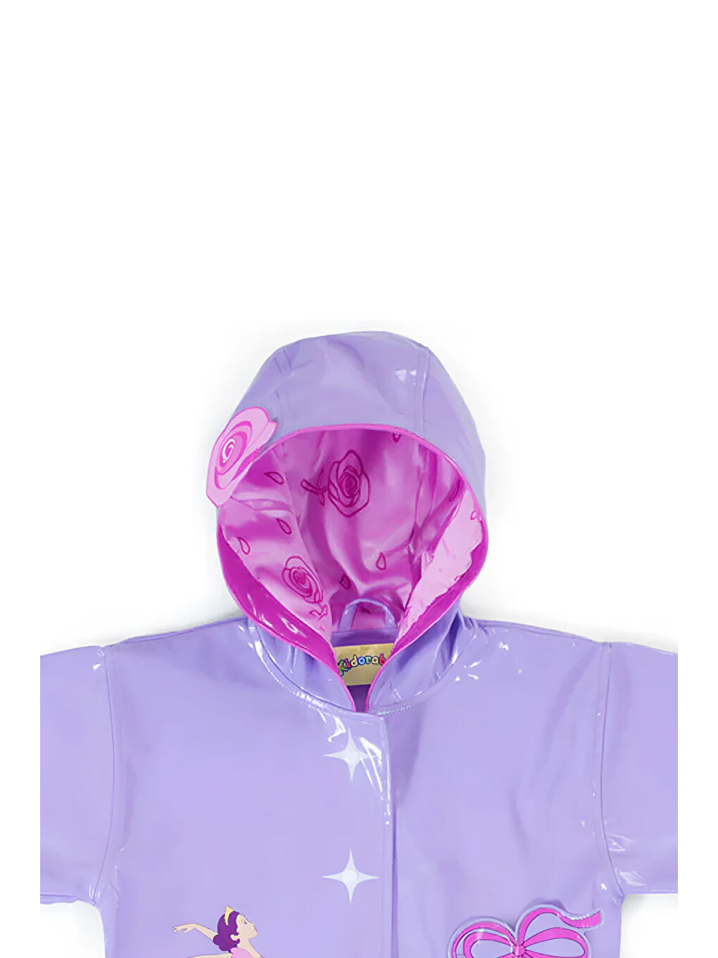 Kidorable Kız Bebek Balerin Pembe Yağmurluk-2