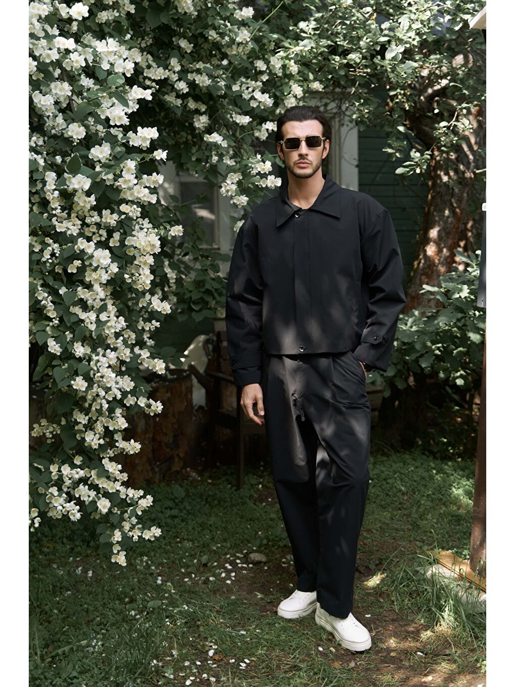 Sergio Düğmeli Siyah Erkek Pantolon-2