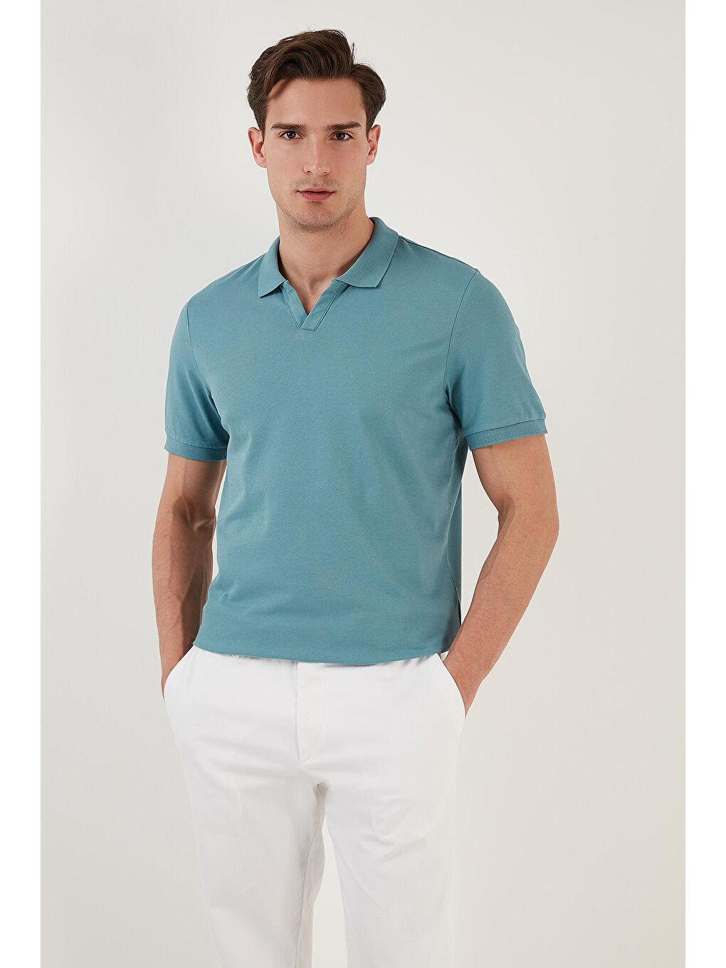 Buratti Mavi Slim Fit Pamuklu Polo T Shirt 5902141 - 1