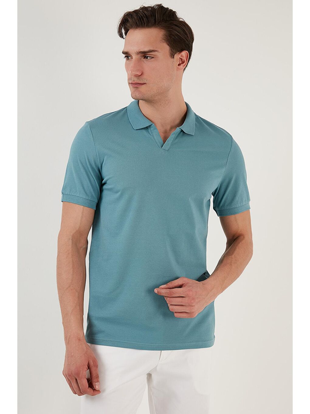 Buratti Mavi Slim Fit Pamuklu Polo T Shirt 5902141 - 3