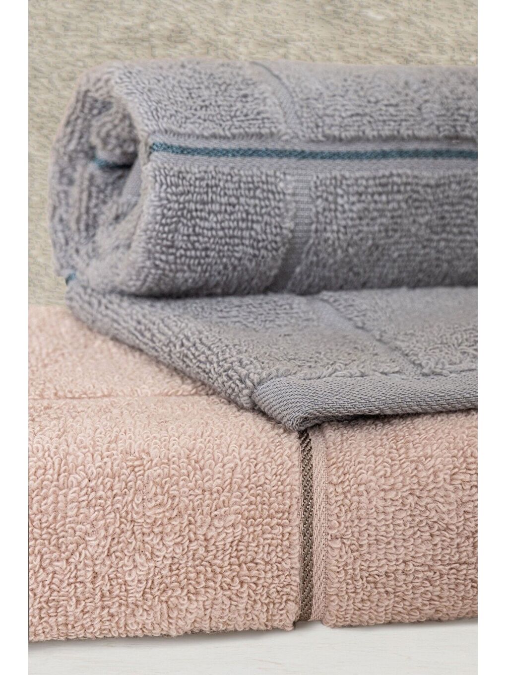 Kırmızı Kare Serisi Micro Pamuk 30x50cm 3 Lü Havlu Seti-1