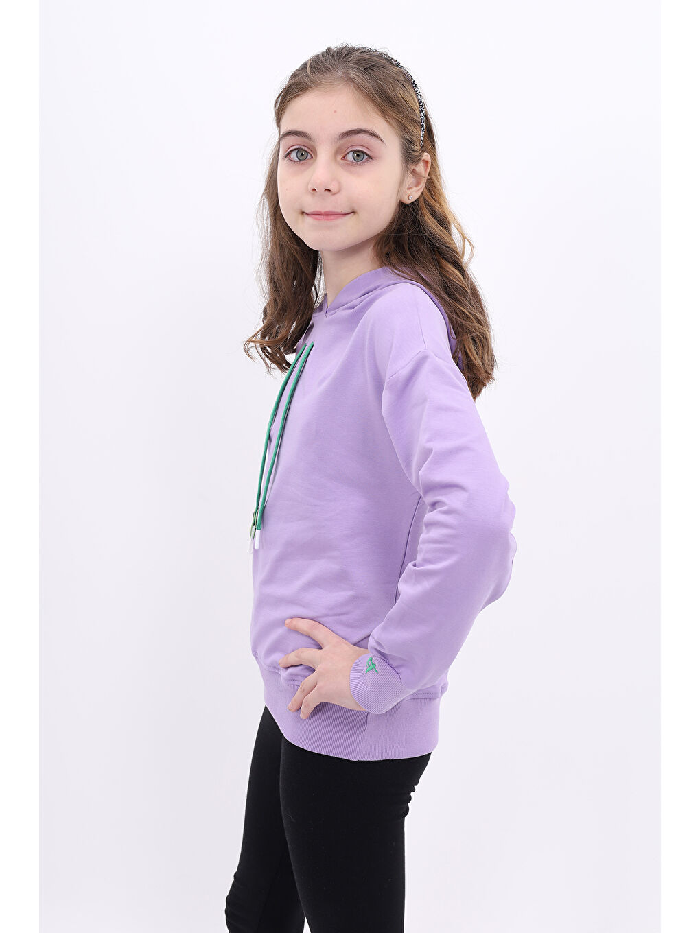 Toontoykids Lila Kız Çocuk Nakışlı Sweatshirt - 1