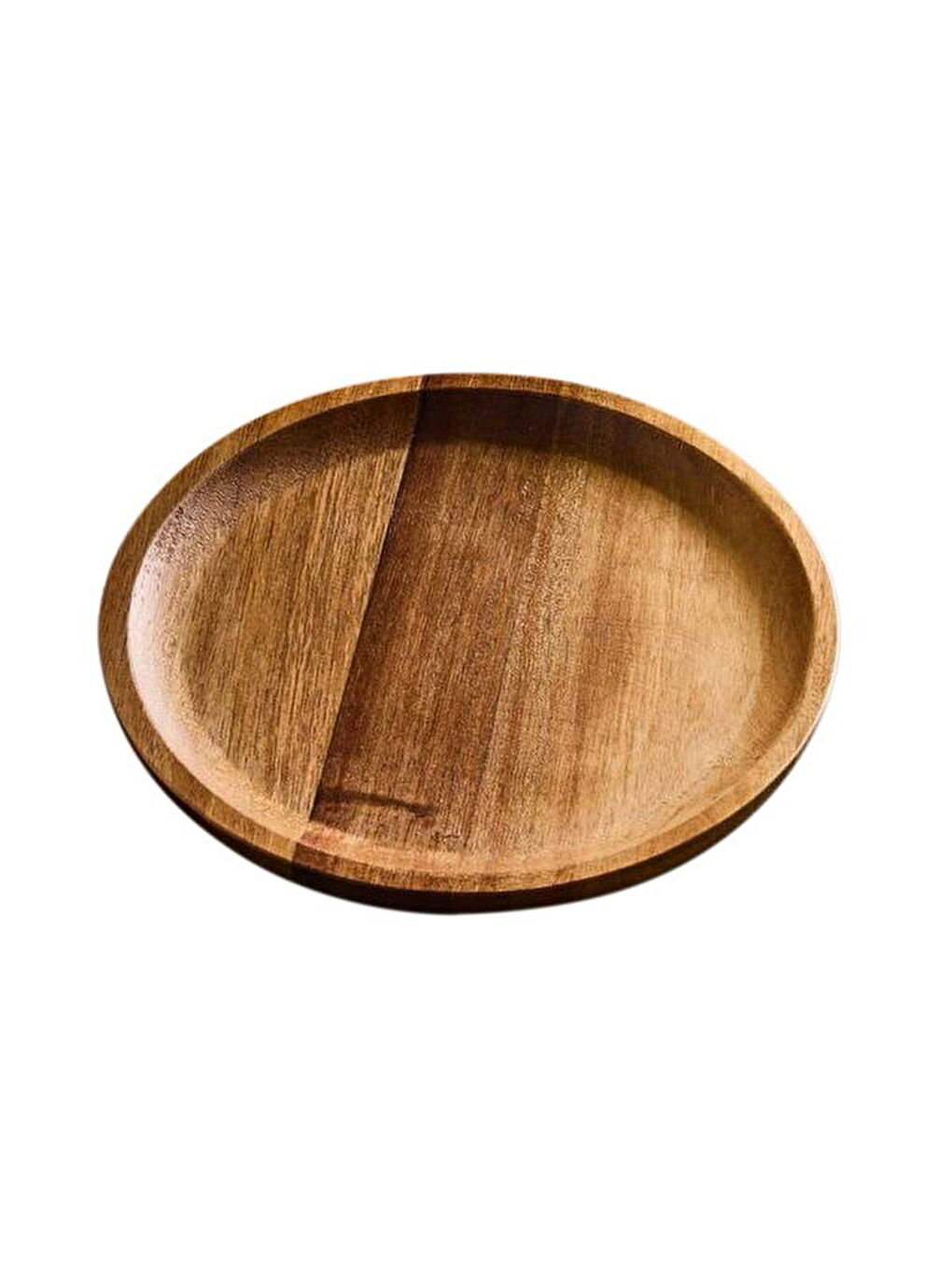 Morry Akasya Yuvarlak Sunum Tabağı - Kahverengi - 20 cm-1