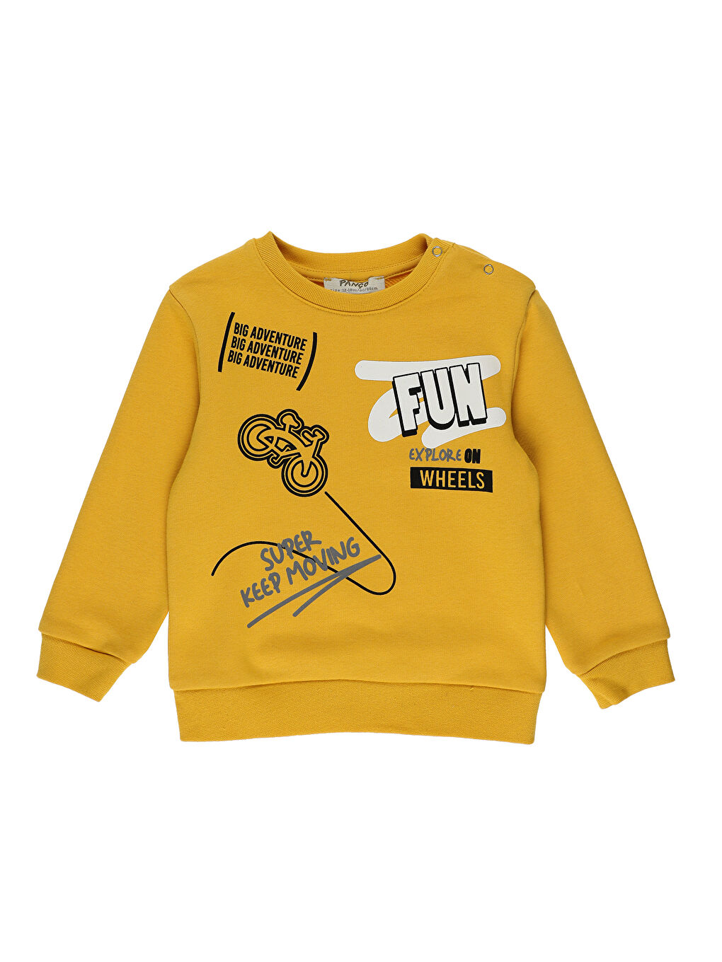Sarı Erkek Çocuk Baskılı Sweatshirt
