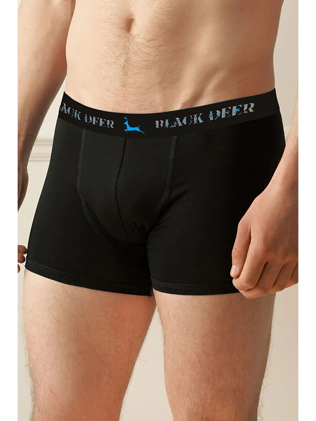 Black Deer Siyah Exclusive 3 Adet Erkek Pamuklu Esnek Boxer Siyah - 2