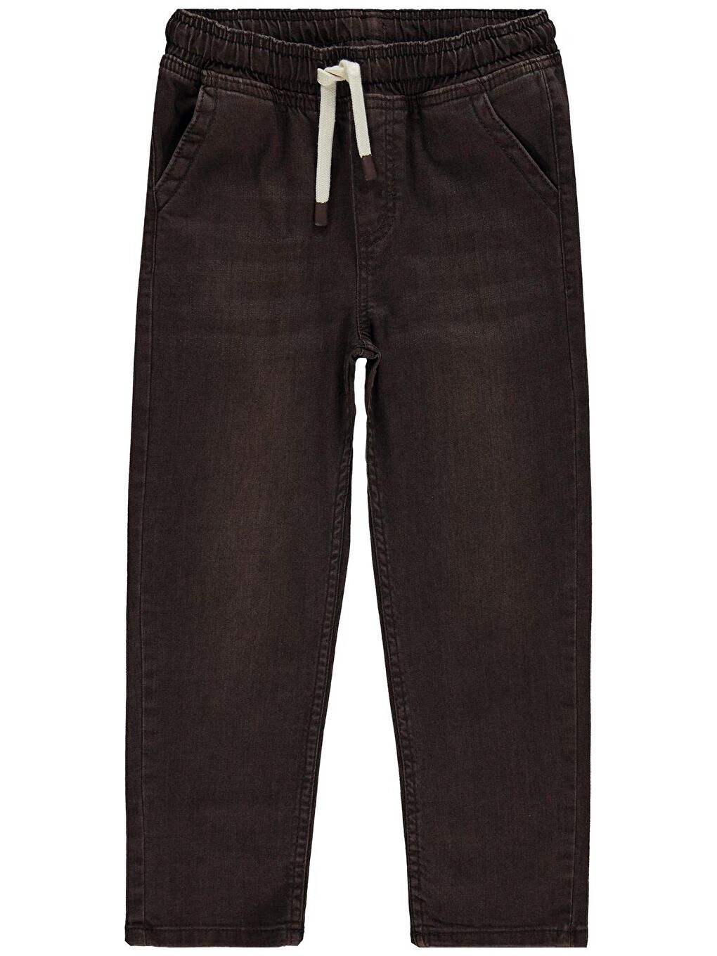 Kahverengi Boys Bağcıklı Basic 2-5 Yaş Pantolon - Kahve 5-6 Yaş