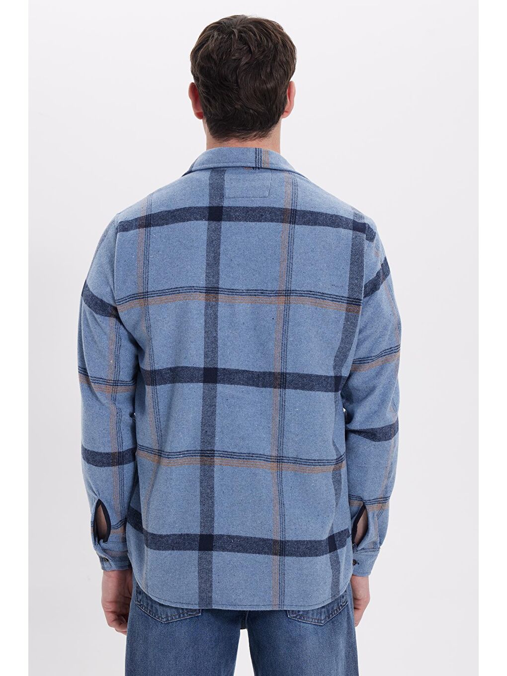Mavi Erkek Regular Fit Rahat Kesim Kışlık Kareli Oduncu Gömlek-6