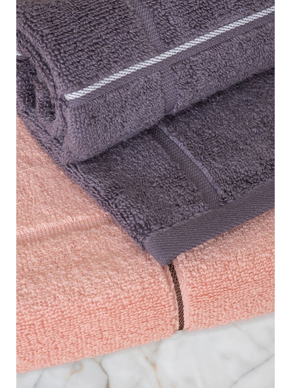 Yeşil Kare Serisi Micro Pamuk 30x50cm 3 Lü Havlu Seti-1