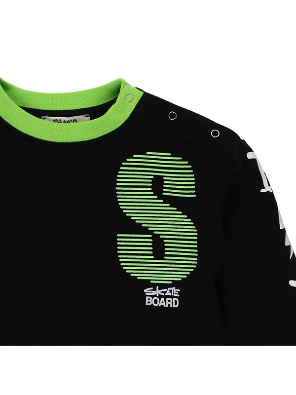 Panço Siyah Erkek Çocuk  Baskılı Sweatshirt - 2