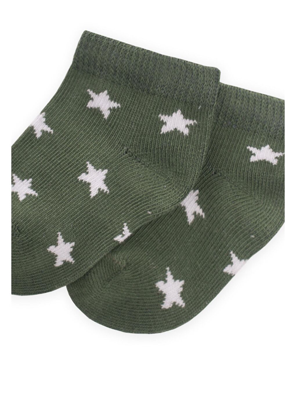 Haki Kız Çocuk Desenli Patik Çorap-1