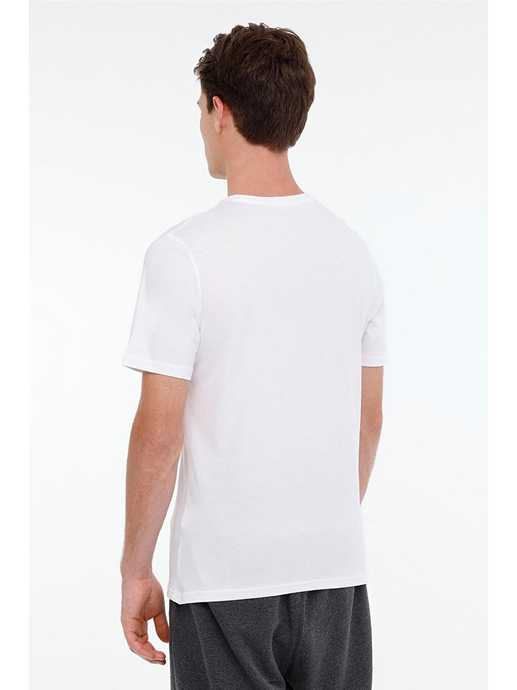 MB SN221 T SHIRT 4PR Beyaz Erkek Kısa Kol Tişört-1