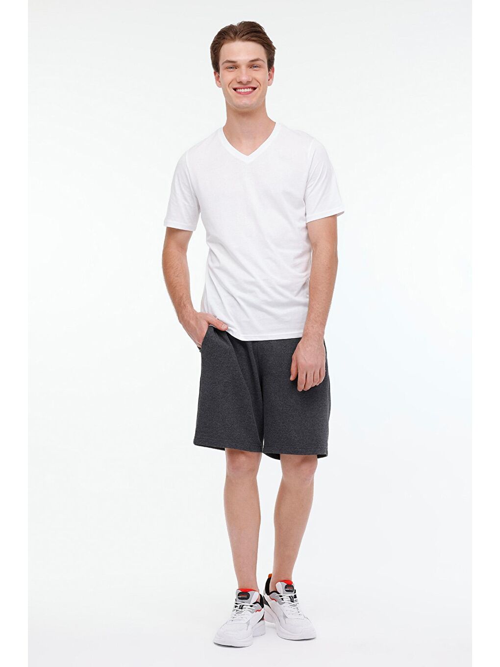 MB SN221 T SHIRT 4PR Beyaz Erkek Kısa Kol Tişört-2