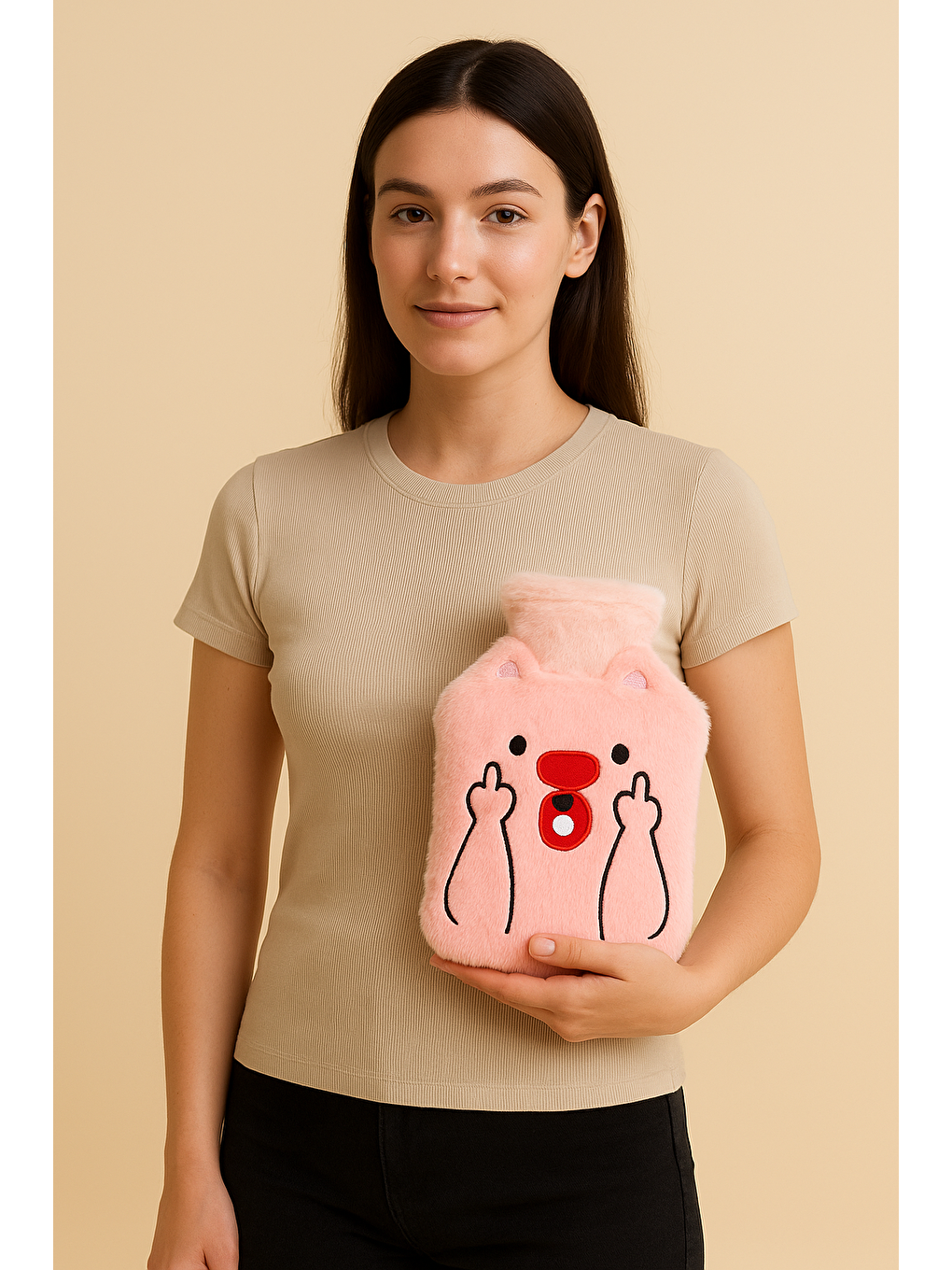 Hayvan Kulak Aksesuarlı Su Torbası