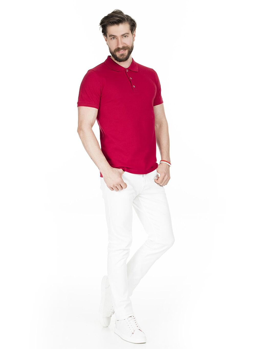 Buratti Pembe-Lila-Yeşil Pamuklu Regular Fit Düğmeli Polo T Shirt 4362050 - 3