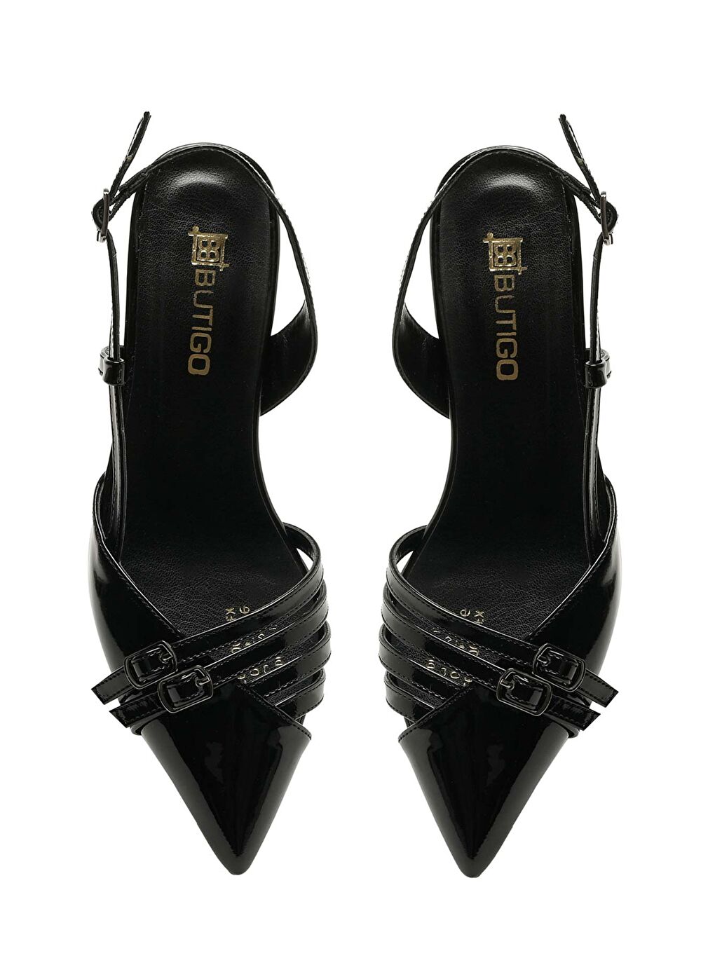 26S-6001 Siyah Kadın Topuklu Ayakkabı-3