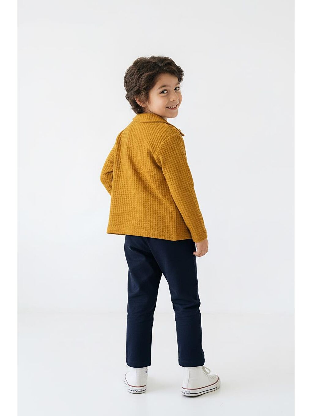 Sarı Hırkalı Pantolon Tişört 3lü Takım-1