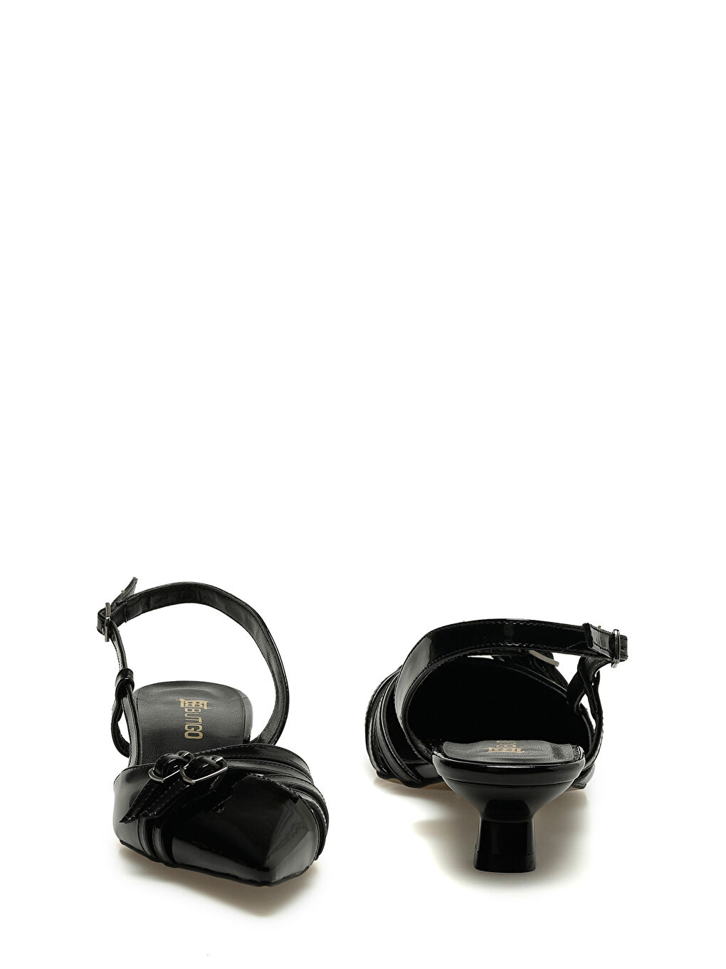 26S-6001 Siyah Kadın Topuklu Ayakkabı-4