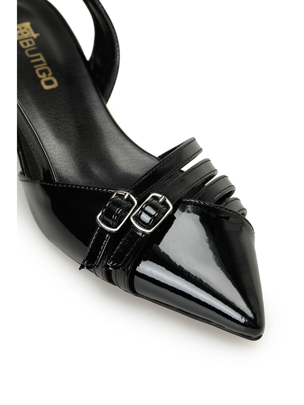 26S-6001 Siyah Kadın Topuklu Ayakkabı-6