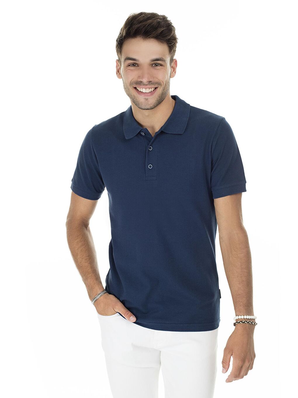 Buratti Deniz Mavisi Pamuklu Regular Fit Düğmeli Polo T Shirt 4362050 - 2